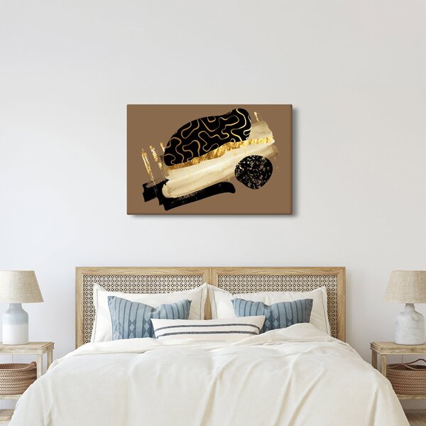 Obraz - Abstrakcia golden brown N⁰3 (90x60 cm)