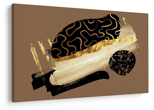 Obraz - Abstrakcia golden brown N⁰3 (90x60 cm)
