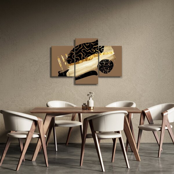 Obraz - Abstrakcia golden brown N⁰3 (90x60 cm)