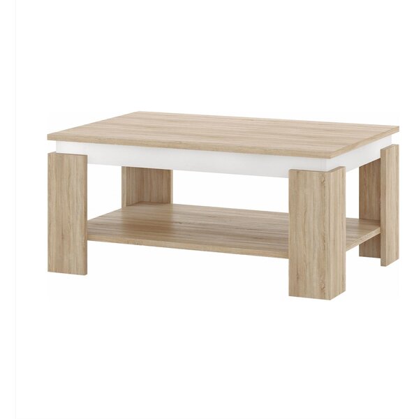 NovýNábytok.sk Konferenčný stolík PIANO (dub sonoma + biela). Vlastná spoľahlivá doprava až k Vám domov. 1091528
