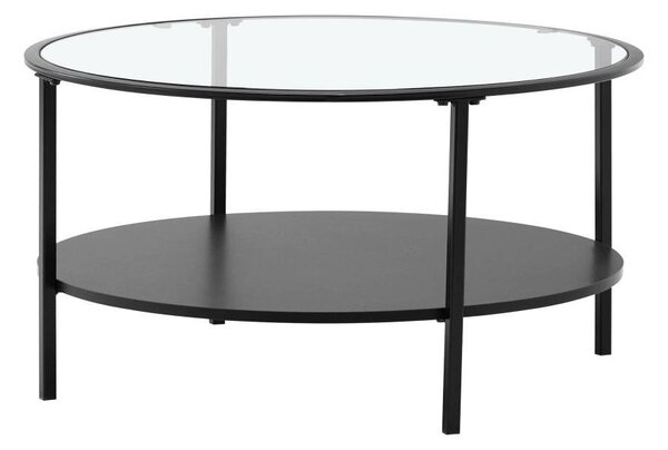 Konferenčný stolík CARLAN (čierna + sklo + kov). Vlastná spoľahlivá doprava až k Vám domov. 1091524