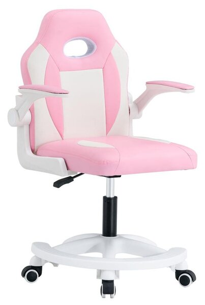 Detská otočná stolička ODELIO (ružová + biela). Vlastná spoľahlivá doprava až k Vám domov. 1091555