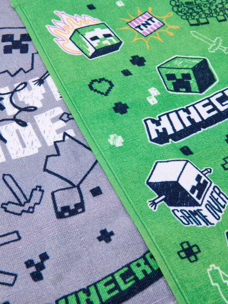 Sinsay - Bavlnené uteráky 2 ks Minecraft - viacfarebná