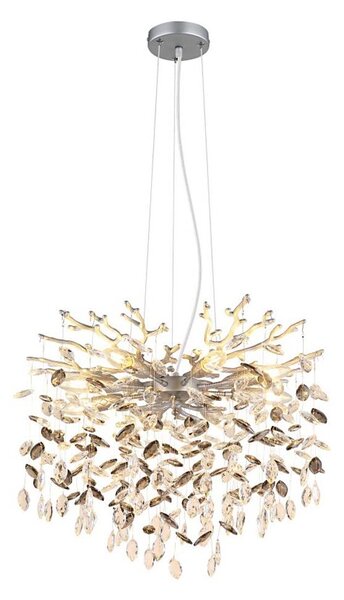 Globo 64138H1S - Luster na lanku QUEENA 8xE14/40W/230V, strieborný