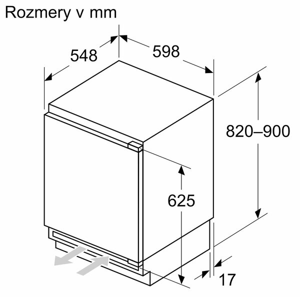 Bosch KUL22VFD0 + kupóny na daľší nákup - Chladnička jednodverová zabudovateľná