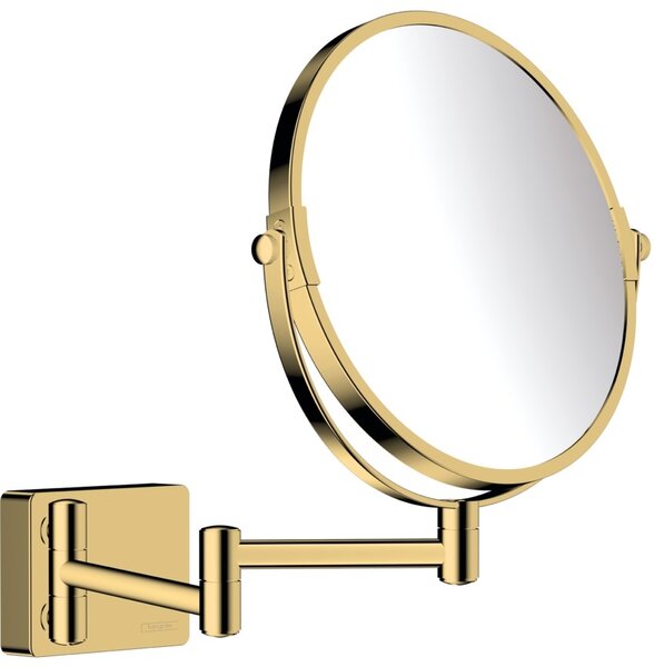Hansgrohe AddStoris kozmetické zrkadlo 24.6x24.6 cm okrúhly zlatá 41791990