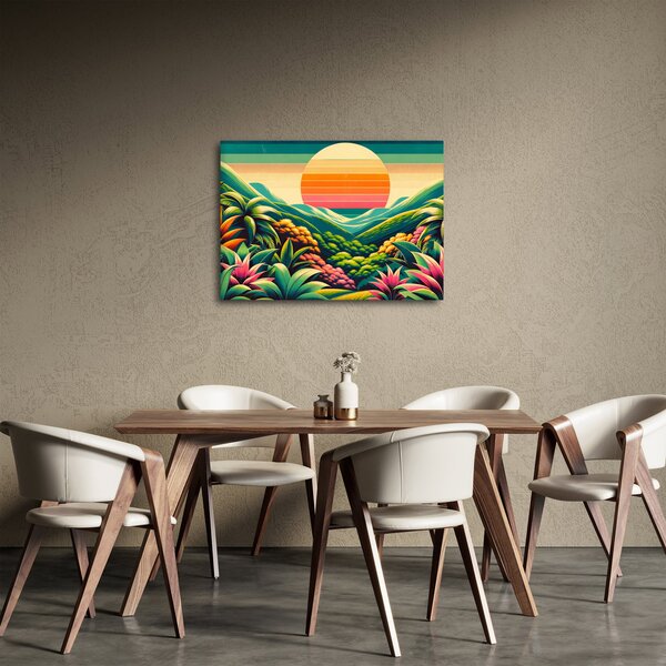 Obraz - Pestrofarebný západ slnka (70x50 cm)