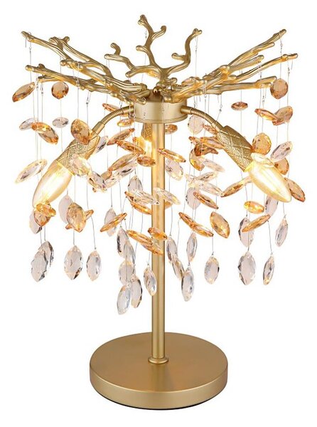 Globo 64138TG - Stolná lampa QUEENA 3xE14/40W/230V zlatá