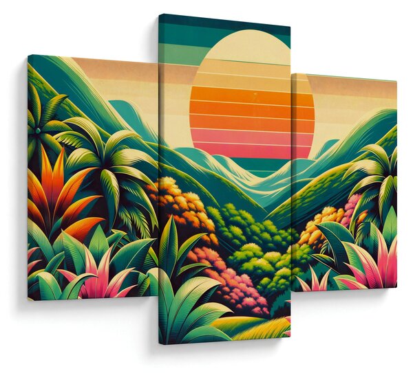 Obraz - Pestrofarebný západ slnka (90x60 cm)