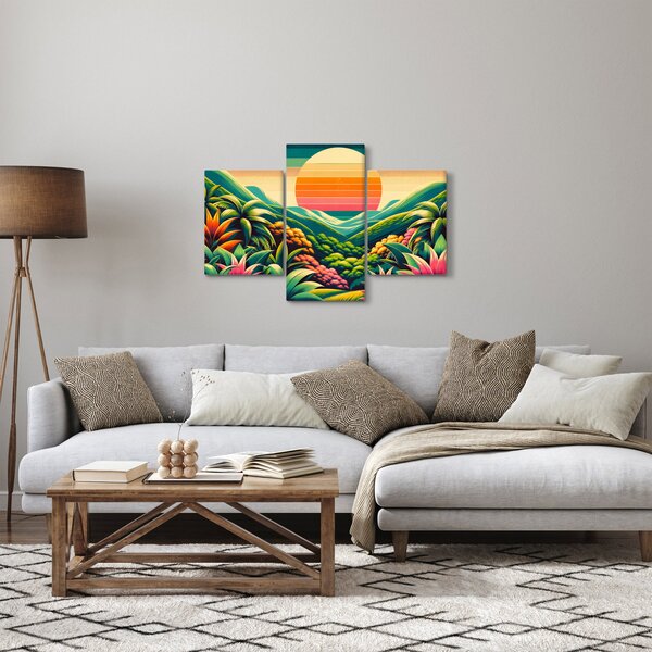 Obraz - Pestrofarebný západ slnka (90x60 cm)