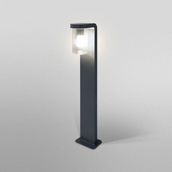 OSRAM chodníkové svetlo ENDURA CLASSIC CASCADE 80 cm tmavošedá/čirá, Hliník / sivá / zinok, Hliník, Moderný