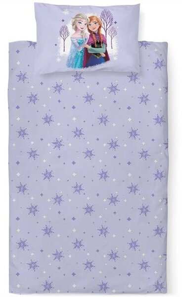 Obliečky do detskej postieľky Ľadové kráľovstvo - motív Anna a Elsa - 100% bavlna - 40x60 cm + 100x135 cm