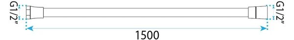 Sprchová hadica Anti-Twist 150 cm REA-08031, kartáčovaná meď