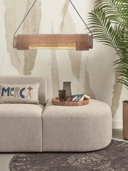 MUZZA Stropná visiaca lampa bhutan 85 cm prírodná