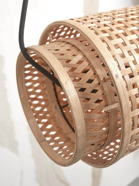 MUZZA Stropná visiaca lampa bhutan 85 cm prírodná