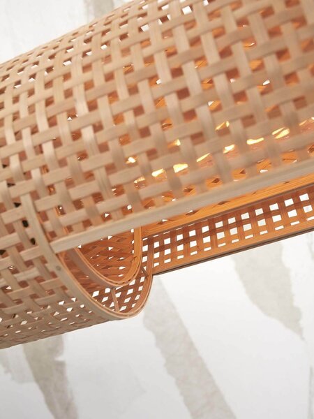 MUZZA Stropná visiaca lampa bhutan 85 cm prírodná