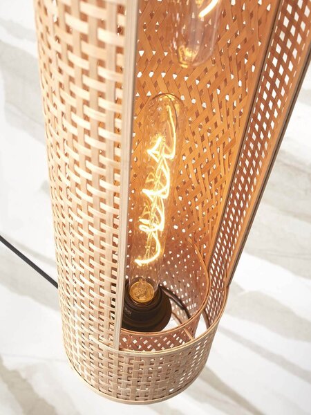 MUZZA Stropná visiaca lampa bhutan 85 cm prírodná