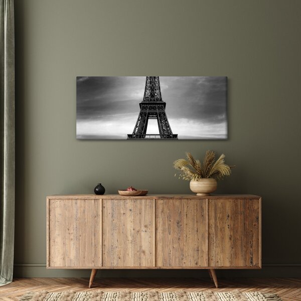 Obraz - Ružové auto v Paríži (120x50 cm)