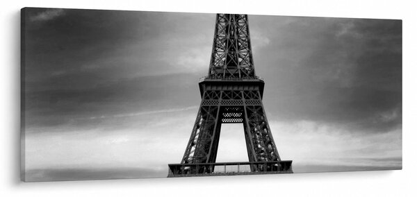 Obraz - Ružové auto v Paríži (120x50 cm)