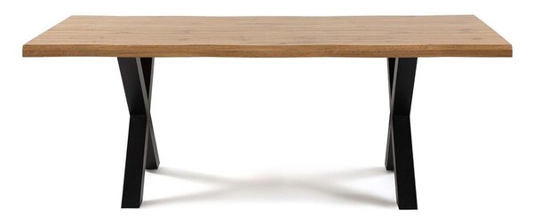 Jedálenský set 4x stoličky + stôl 200 cm AVENBERG NATURAL SWIVEL