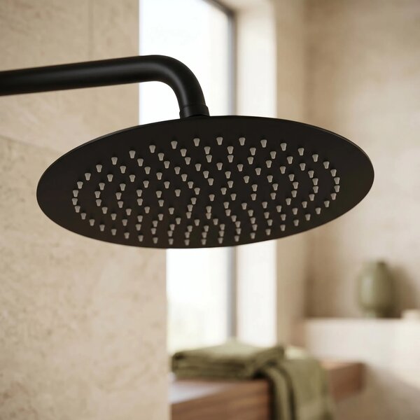 Kruhová hlavová sprcha REA JS-P014B 25 cm, čierna