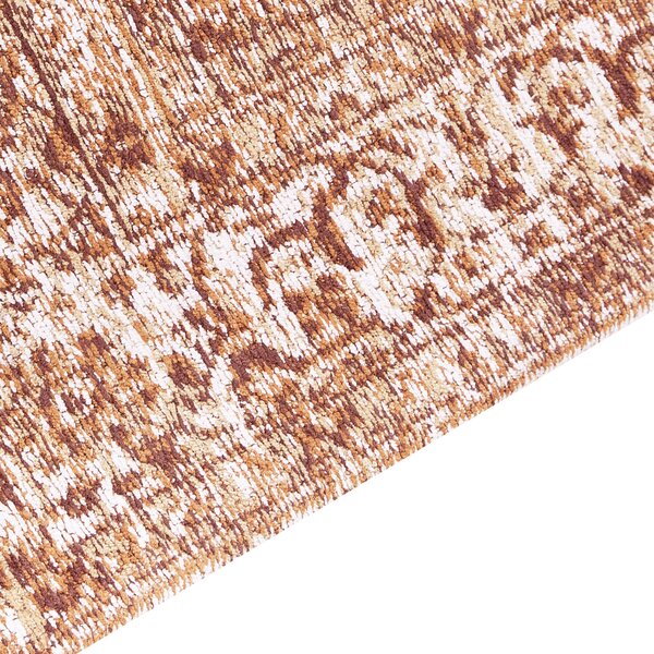 Koberec oranžový bavlna polyester 160 x 230 cm orientálny vzor vintage bytové doplnky