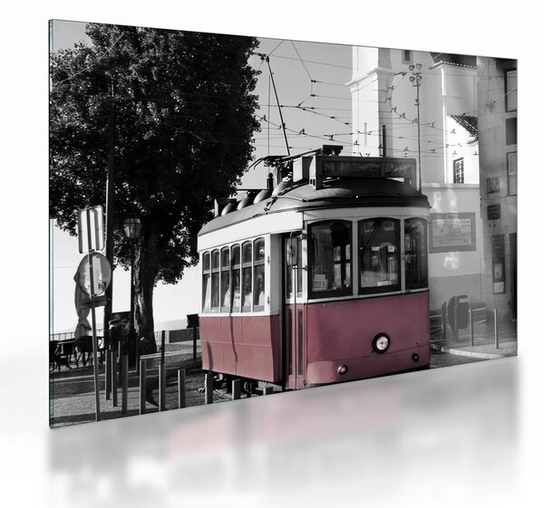 Sklenený obraz - Električka (70x50 cm)