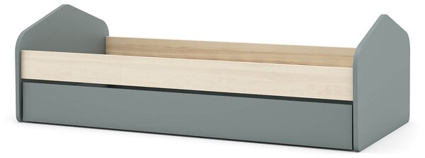 MUZZA Detská posteľ niafana s úložným priestorom 90 x 190 cm zelená