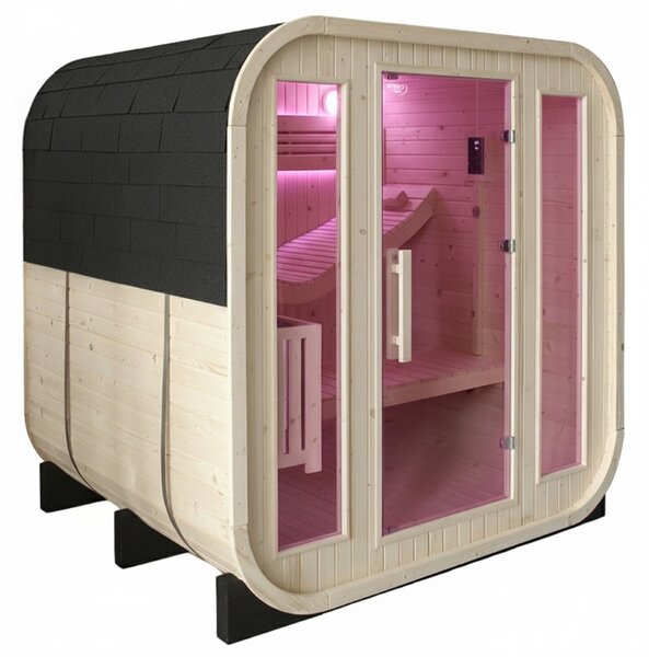 BPS-koupelny Fínska záhradná sudová sauna Molde 180x200, 2-4 osoby