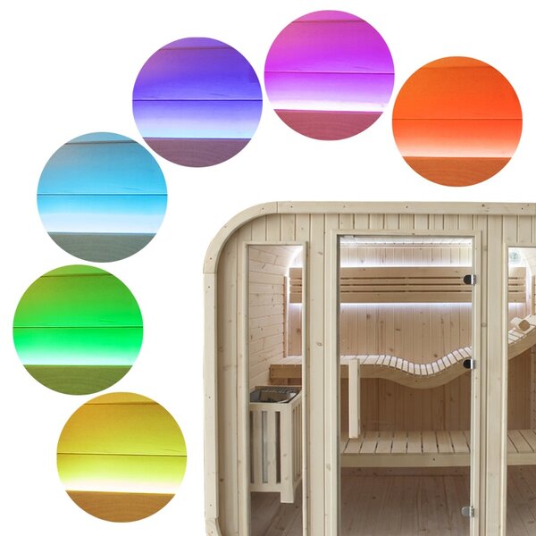 BPS-koupelny Fínska záhradná sudová sauna Molde 180x200, 2-4 osoby