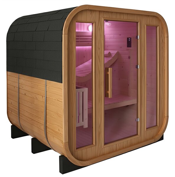 BPS-koupelny Fínska záhradná sudová sauna Molde 180x200, 2-4 osoby