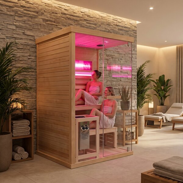 BPS-koupelny Fínska sauna Lark 1-WD 120x120, 2 osoby