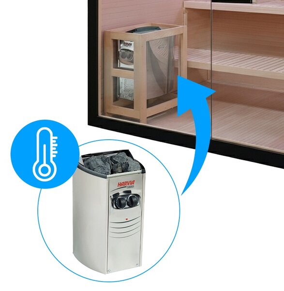 BPS-koupelny Fínska sauna FORSA2 BL 150x140, 3 osoby