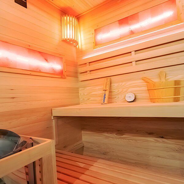 BPS-koupelny Fínska sauna Lark 3-WD 140x150, 3-4 osoby