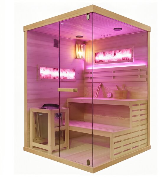 BPS-koupelny Fínska sauna Lark 3-WD 140x150, 3-4 osoby