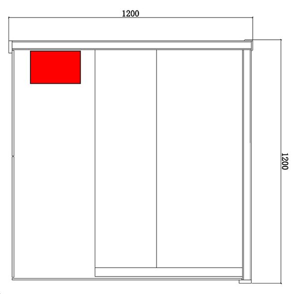 BPS-koupelny Fínska sauna Lark 1-WD 120x120, 2 osoby