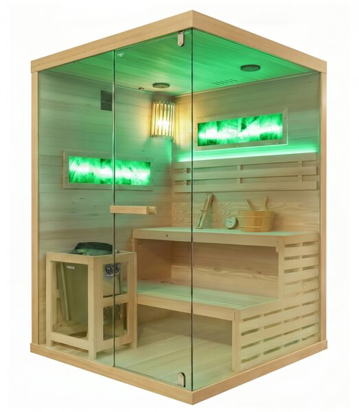 BPS-koupelny Fínska sauna Lark 3-WD 140x150, 3-4 osoby