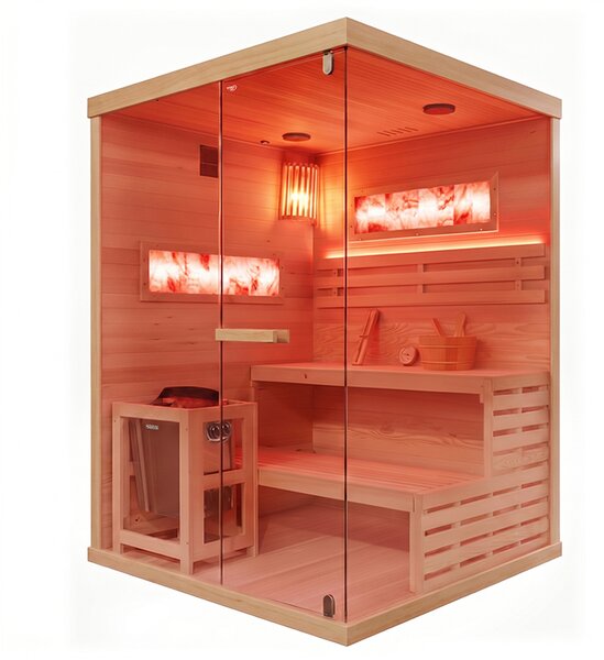BPS-koupelny Fínska sauna Lark 3-WD 140x150, 3-4 osoby