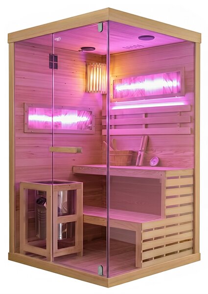 BPS-koupelny Fínska sauna Lark 1-WD 120x120, 2 osoby