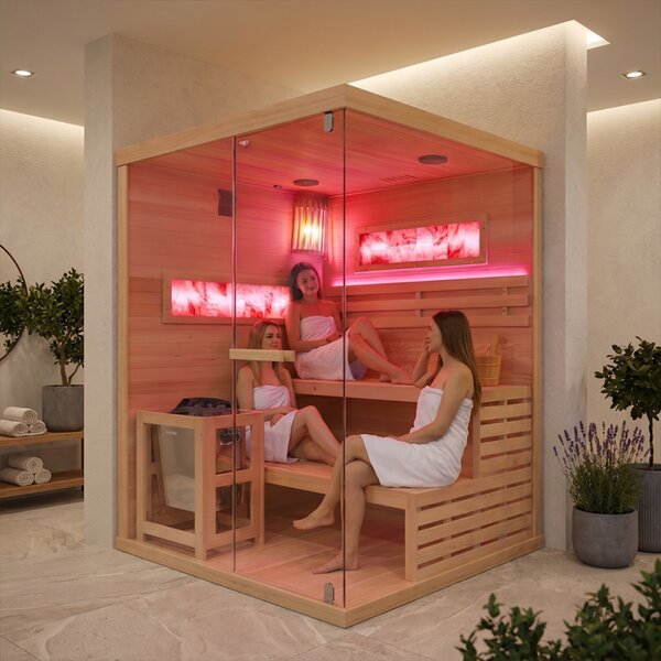 BPS-koupelny Fínska sauna Lark 3-WD 140x150, 3-4 osoby