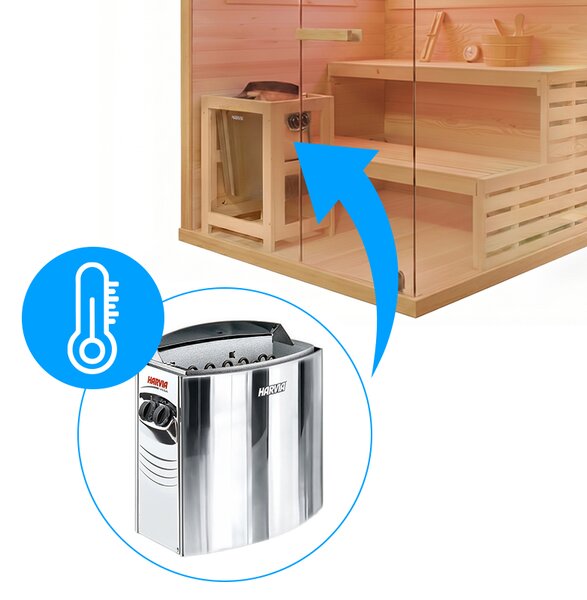 BPS-koupelny Fínska sauna Lark 3-WD 140x150, 3-4 osoby