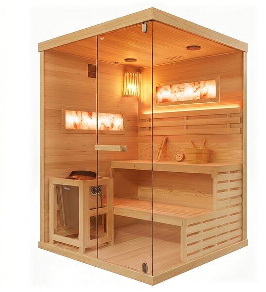 BPS-koupelny Fínska sauna Lark 3-WD 140x150, 3-4 osoby