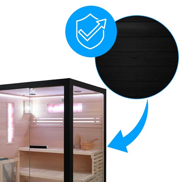 BPS-koupelny Fínska sauna FORSA2 BL 150x140, 3 osoby