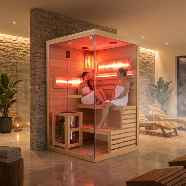 BPS-koupelny Fínska sauna Lark 1-WD 120x120, 2 osoby