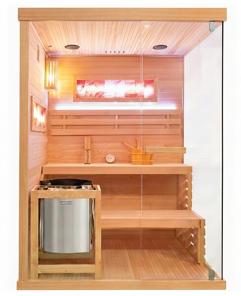 BPS-koupelny Fínska sauna Lark 3-WD 140x150, 3-4 osoby