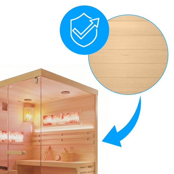 BPS-koupelny Fínska sauna Lark 3-WD 140x150, 3-4 osoby