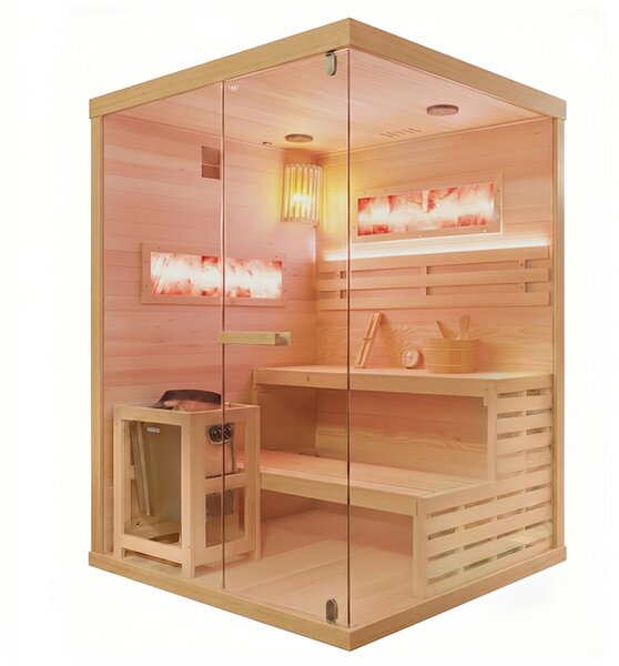 BPS-koupelny Fínska sauna Lark 3-WD 140x150, 3-4 osoby