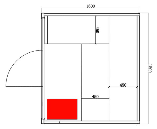 BPS-koupelny Fínska sauna Kemi 5 180x160, 4-5 osôb