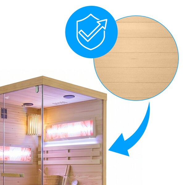 BPS-koupelny Fínska sauna Lark 1-WD 120x120, 2 osoby