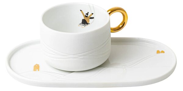 Porcelánová šálka a podšálka Tobogganing 300 ml